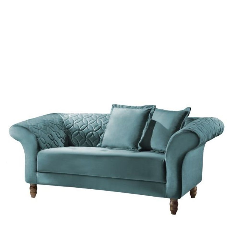Sofá de 2 Lugares Ref 750 Azul Esverdeado Rondomóveis