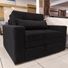 sofa-cama--sofa-cama-aberto-modelo-408-espuma-d33-colchão-colchão-d33-cor-preto-ambientada