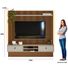 Painel Home Authentique TV até 75" Com Kit LED - Linea Brasil - Cor:Freijo com Off White