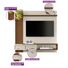 Painel Home Alvorada TV até 55" Freijo com Off White