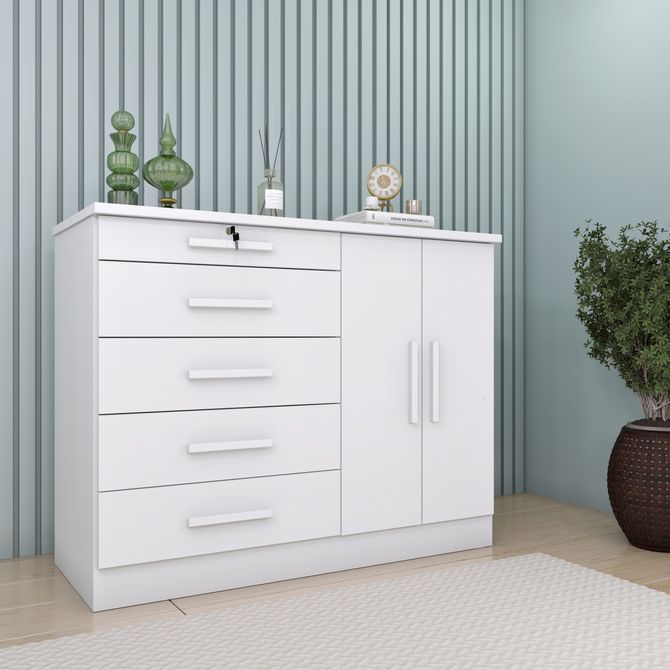 Comoda-5-Gavetas-e-2-Portas-Istambul---Tcil-Moveis