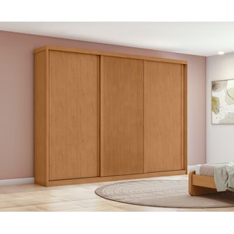 Guarda-Roupa-Ollie-3-Portas-de-Correr-e-6-Gavetas---Moveis-Lopas