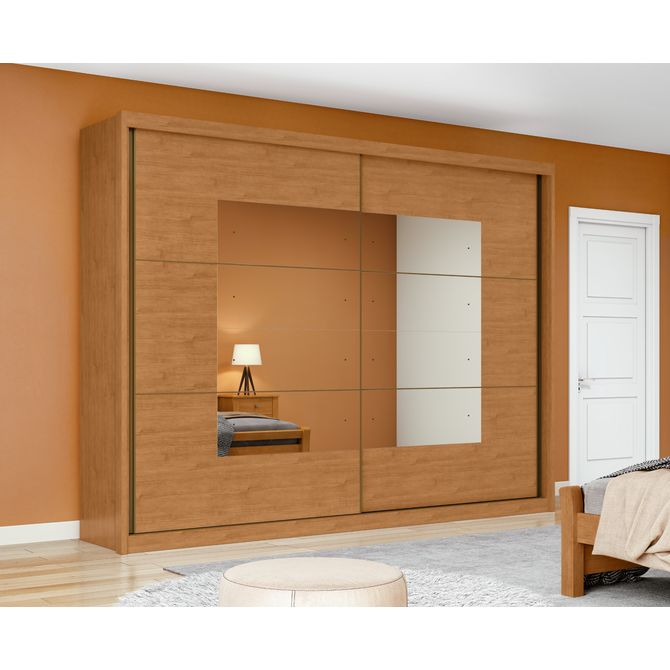 Guarda-Roupa-Toronto-2-Portas-de-Correr-e-Espelho-e-6-Gavetas---Moveis--Lopas